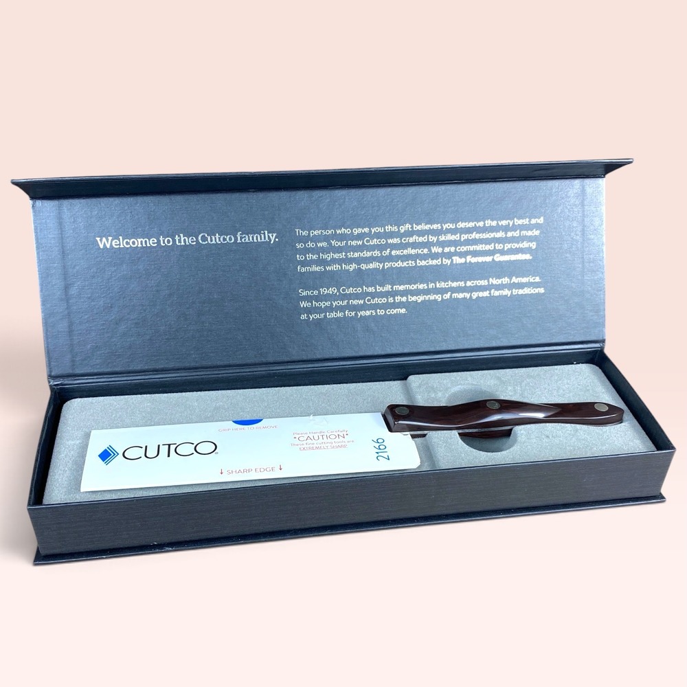 Cutco 2166 Petite Santoku Knife 5.6" Classic Brown Handle Original Box